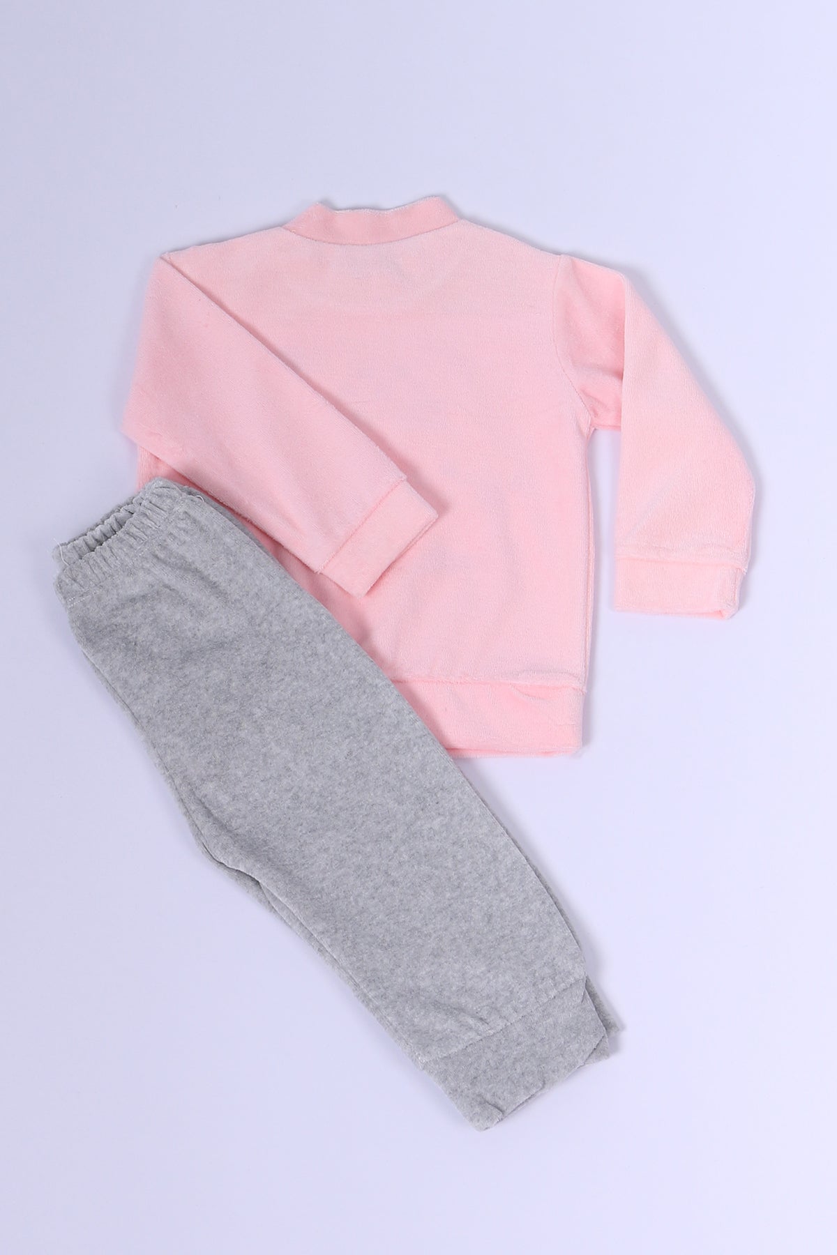 BEBEK KADİFE EŞOFMAN TAKIMI BASKILI ÇITÇITLI D37