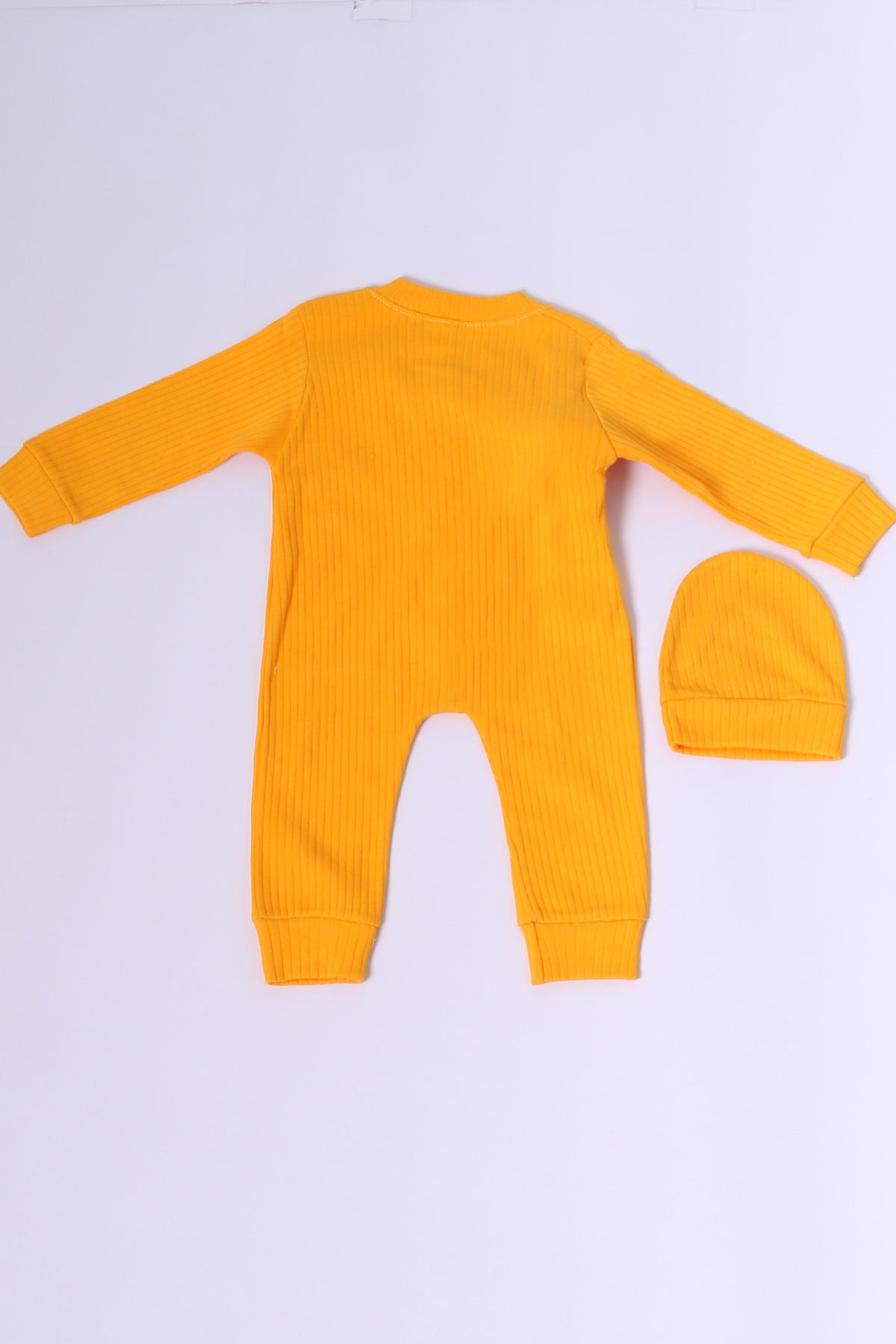 BEBEK TULUM ŞAPKA HEDİYELİ DÜĞMELİ AYICIK DETAYLI C32