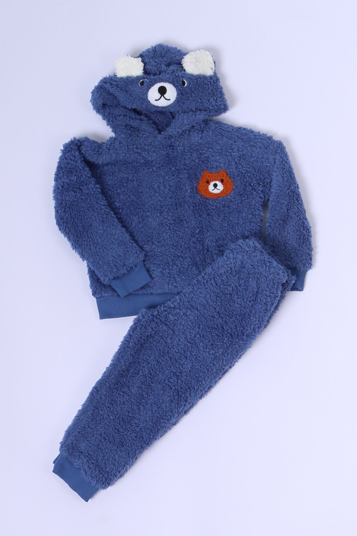 ERKEK BEBEK PELUŞ ALT ÜST TAKIM BASKILI D47