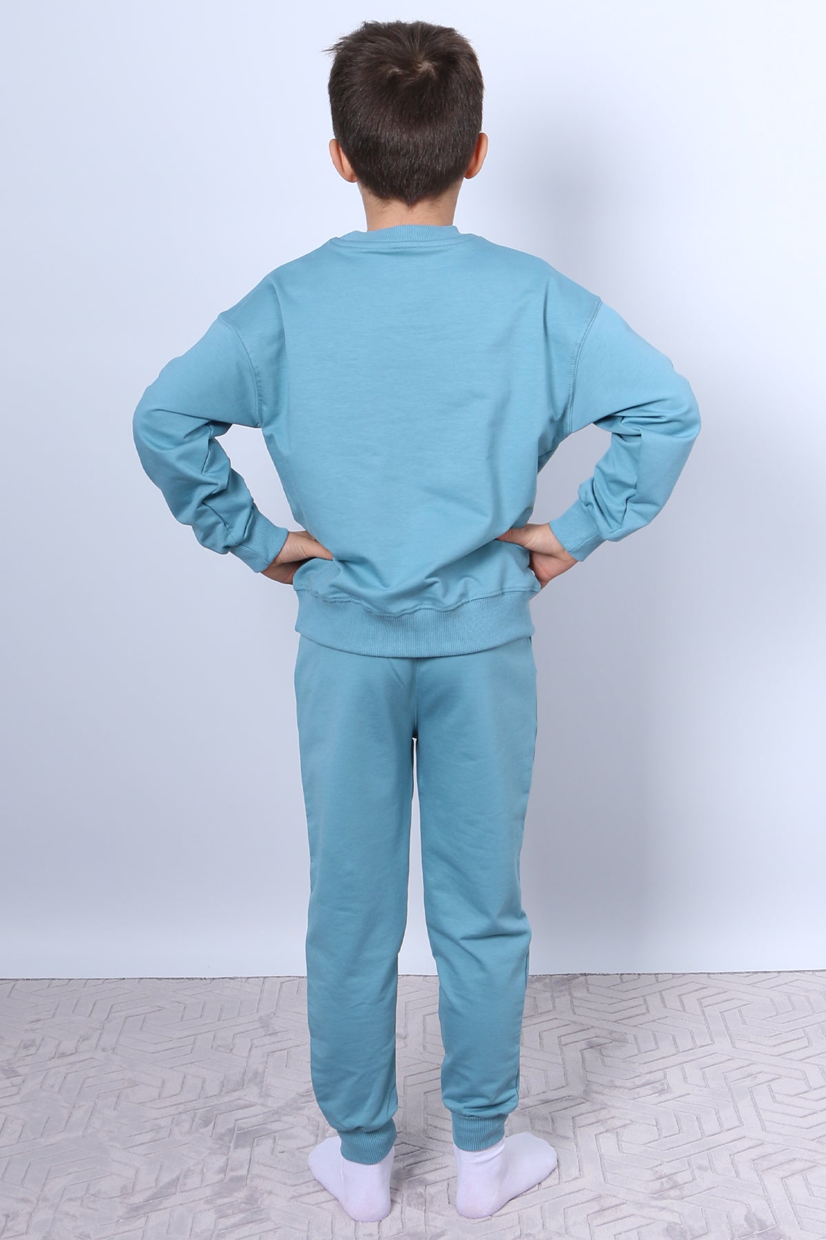 ERKEK ÇOCUK EŞOFMAN TAKIMI KABARTMA ARTİST BASKILI RİBANALI F1