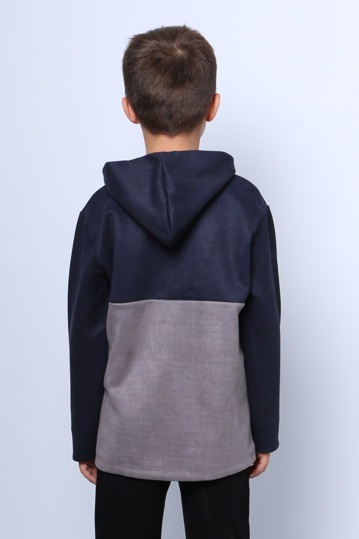 ERKEK ÇOCUK KAPŞONLU SWEAT BASKILI CEPLİ C34