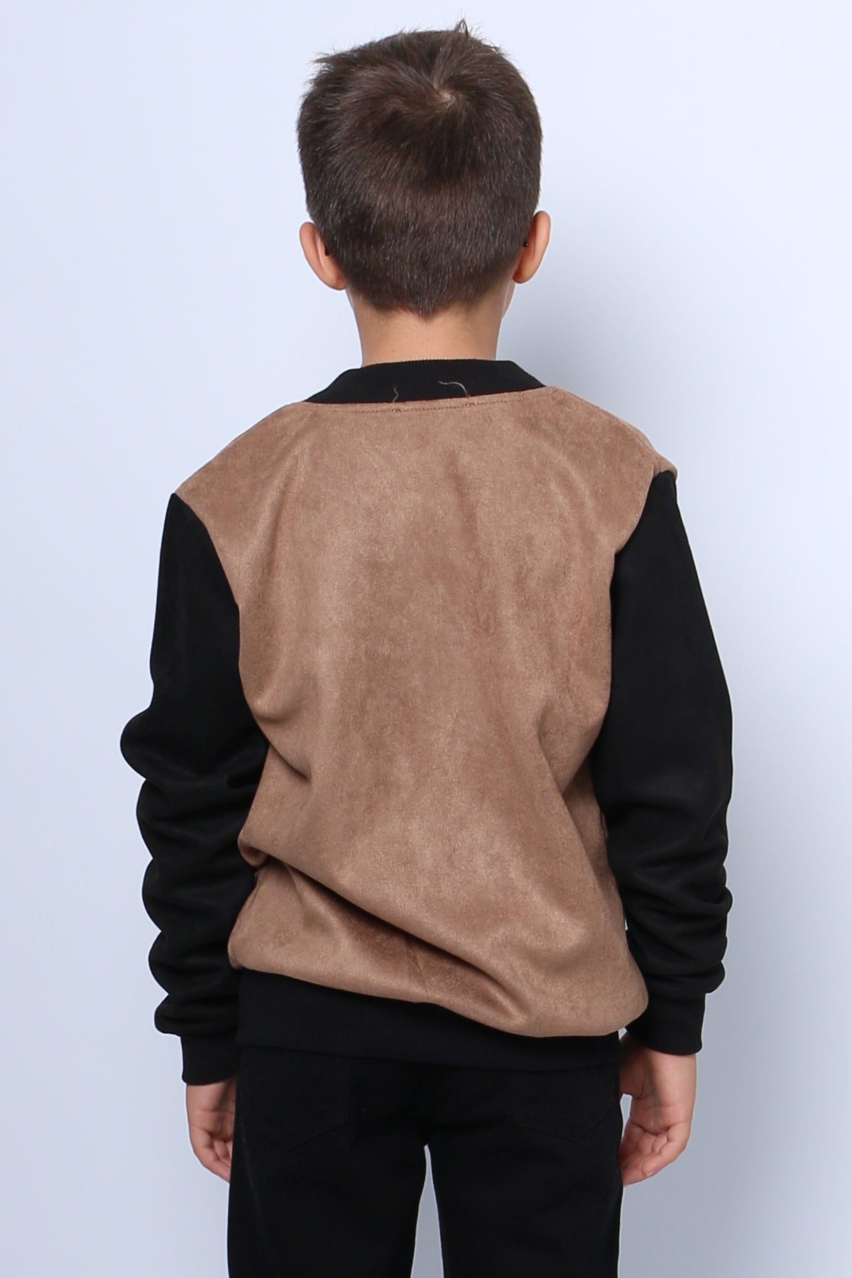 ERKEK ÇOCUK KOLEJ CEKET FERMUARLI BASKILI CEPLİ C32