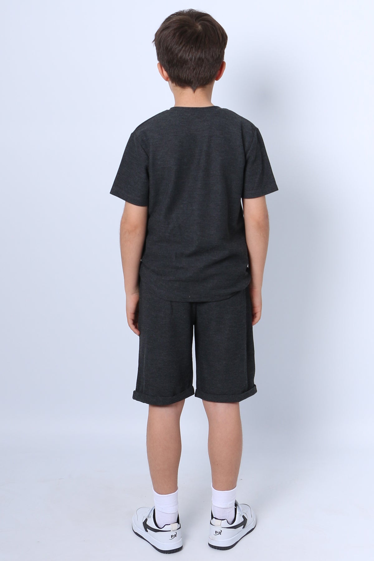 ERKEK ÇOCUK ŞORTLU TAKIM BASKILI DUBLE PAÇA F22