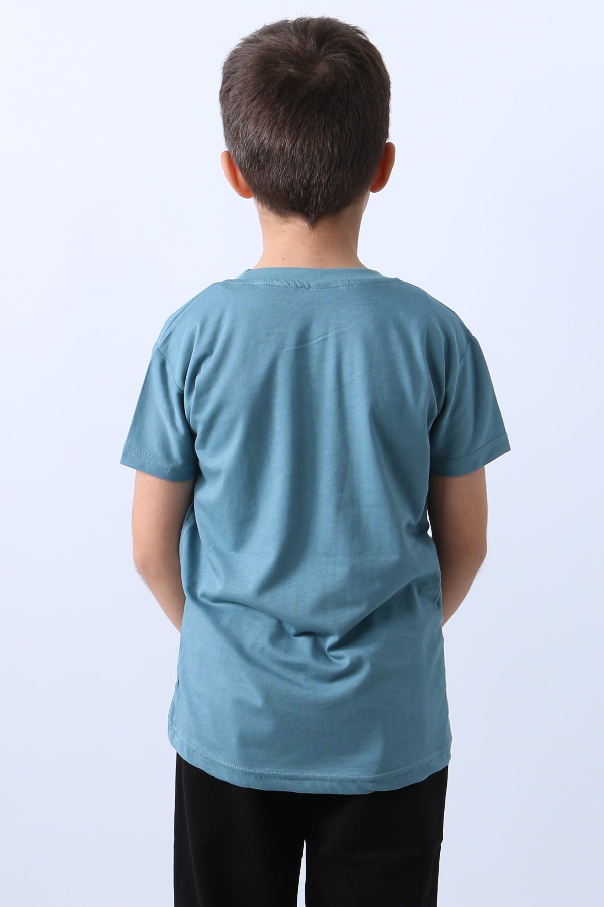 ERKEK ÇOCUK TSHİRT KARAKTER BASKILI BİSİKLET YAKA F16