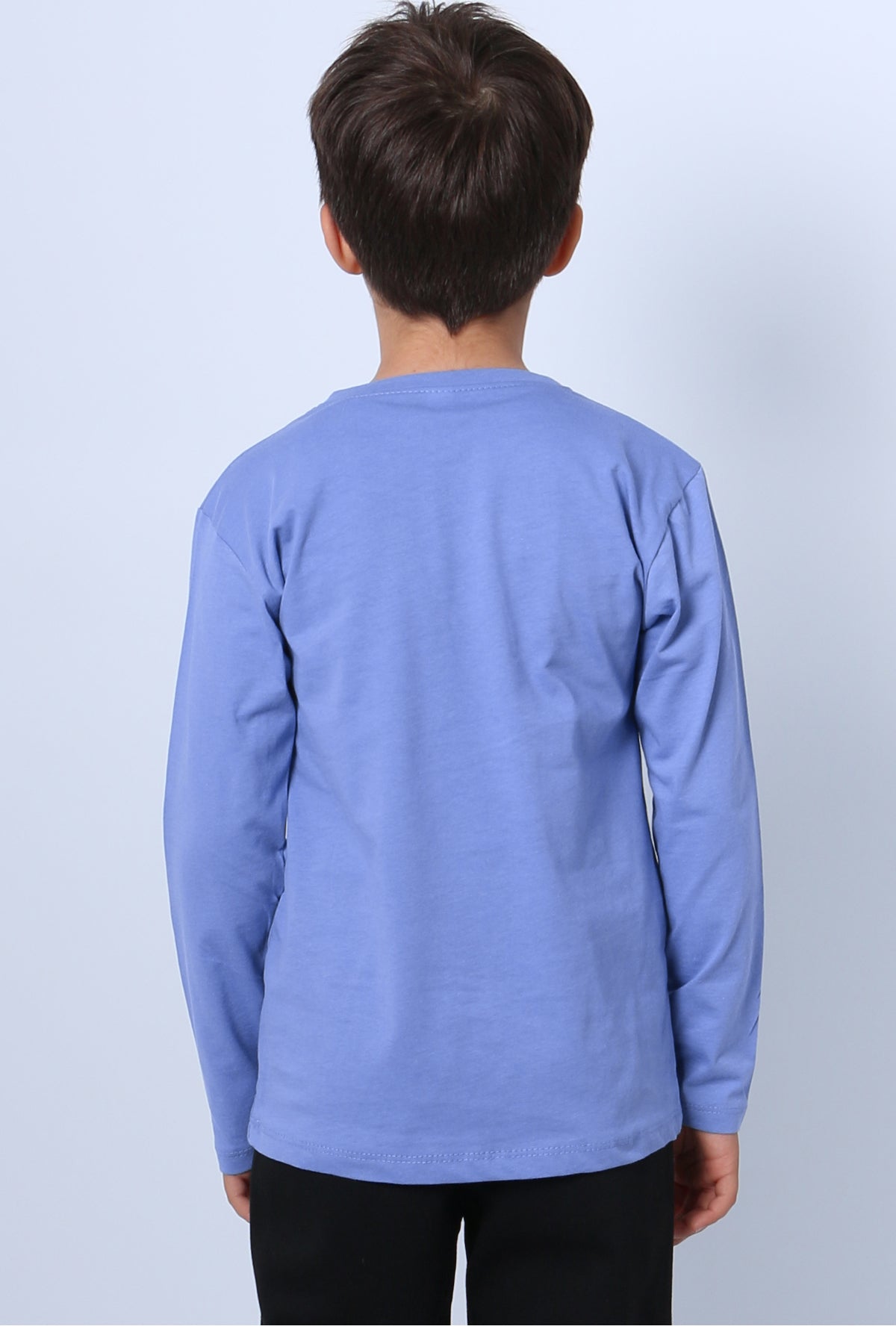 ERKEK ÇOCUK UZUN KOLLU TSHİRT BASKILI BİSKLET YAKA C45