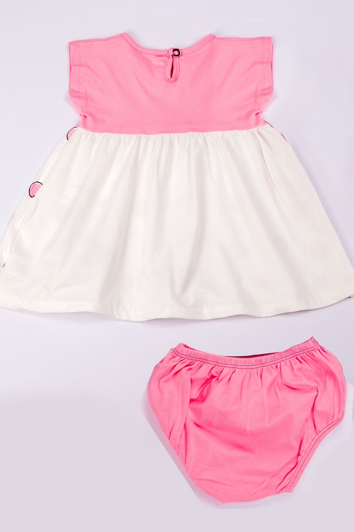 KIZ ÇOCUK ELBİSE KARAKTER BASKILI PUANTİYELİ B3