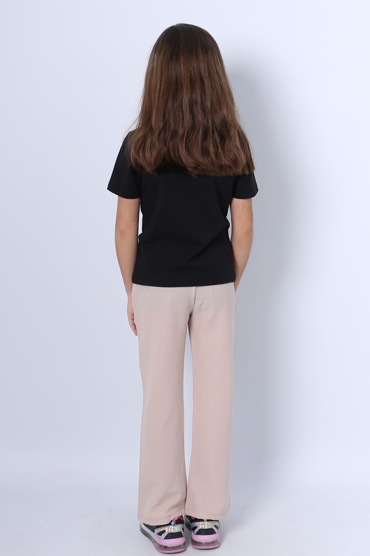 KIZ ÇOCUK İKİLİ TAKIM İSPANYOL PAÇA ÇİÇEK BASKILI D46