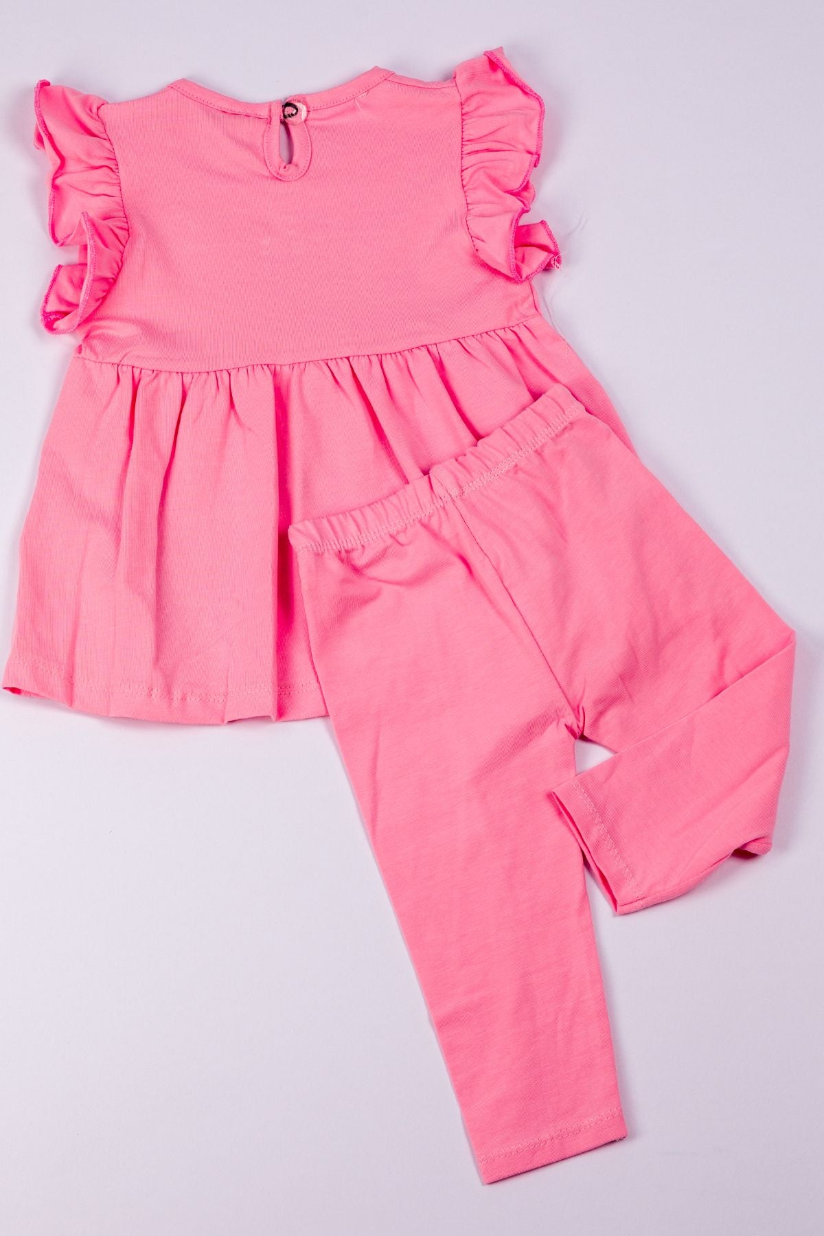 KIZ ÇOCUK TAKIM KAPRİ TAYTLI ELBİSE ÇİÇEK BASKILI B15 HCM00099