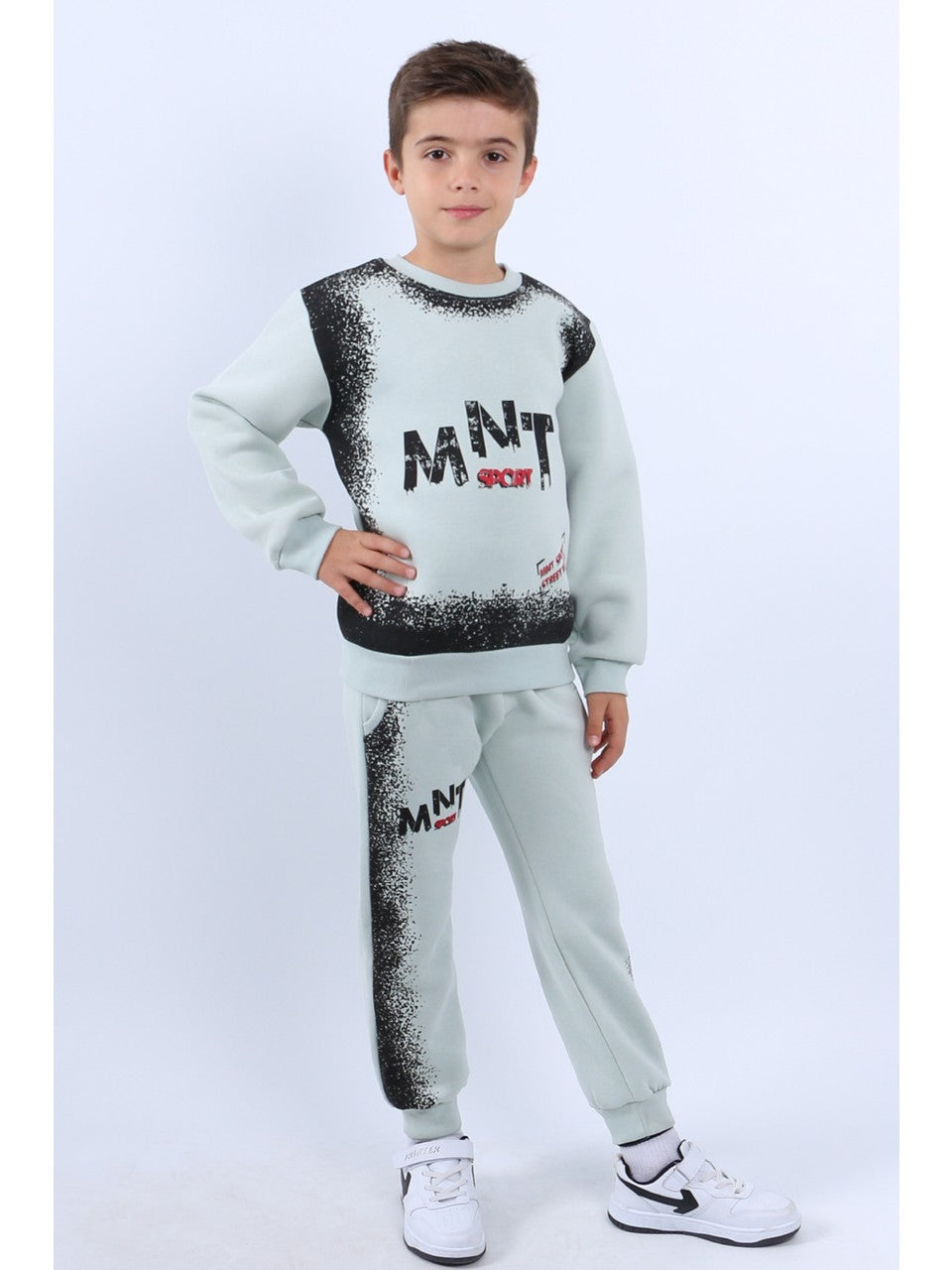 Erkek Çocuk 3 Iplik Eşofman Takımı Mnt Baskılı E18