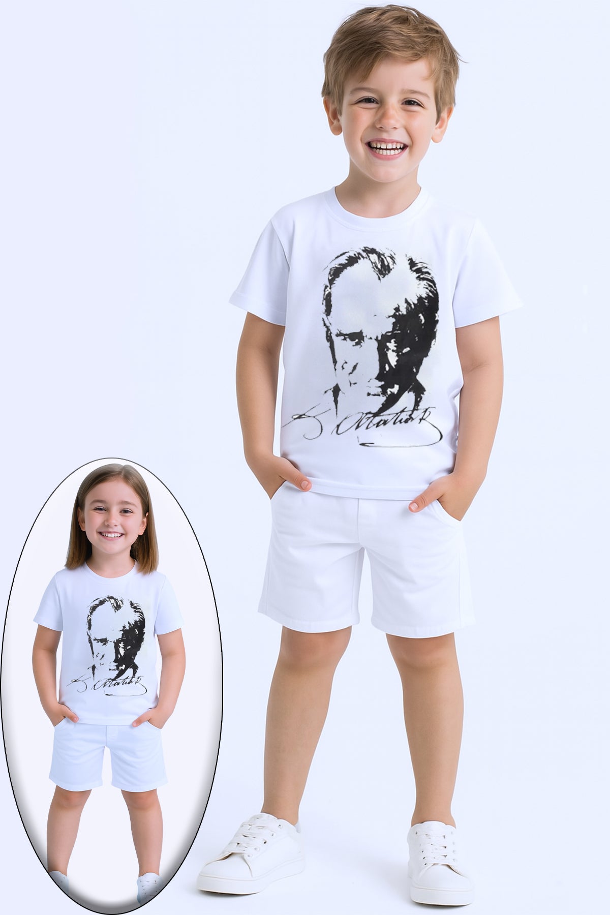 ÇOCUK ATATÜRK AYYILDIZ BASKILI TSHİRT KISA KOLLU A62