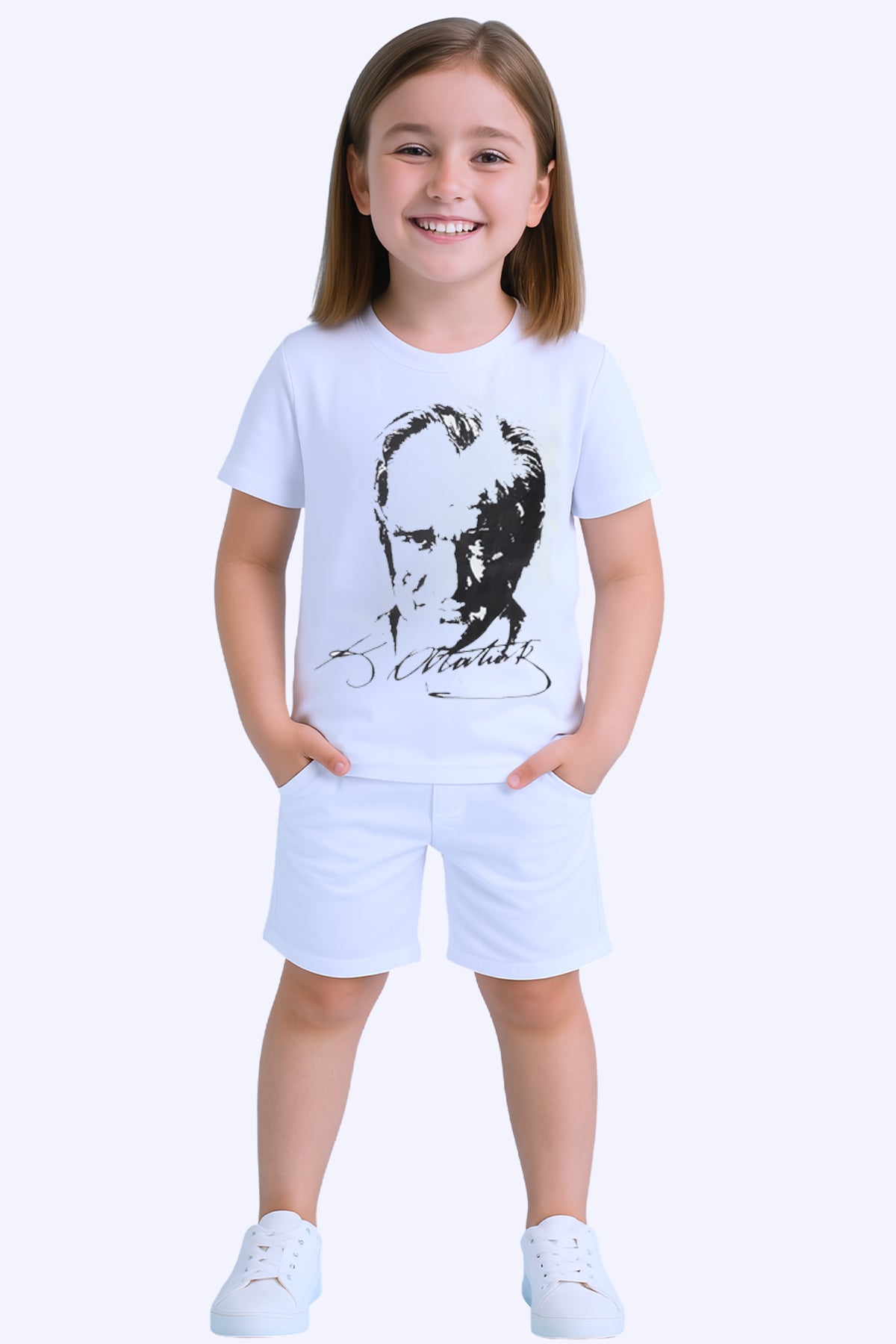 ÇOCUK ATATÜRK AYYILDIZ BASKILI TSHİRT KISA KOLLU A62