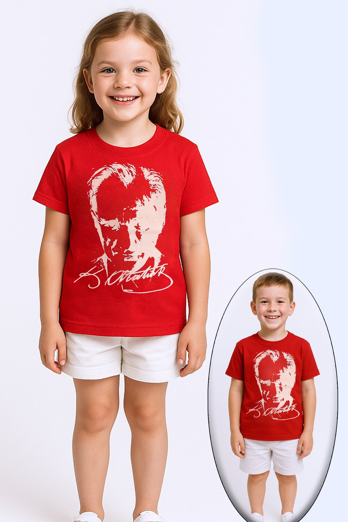 ÇOCUK ATATÜRK AYYILDIZ BASKILI TSHİRT KISA KOLLU A62