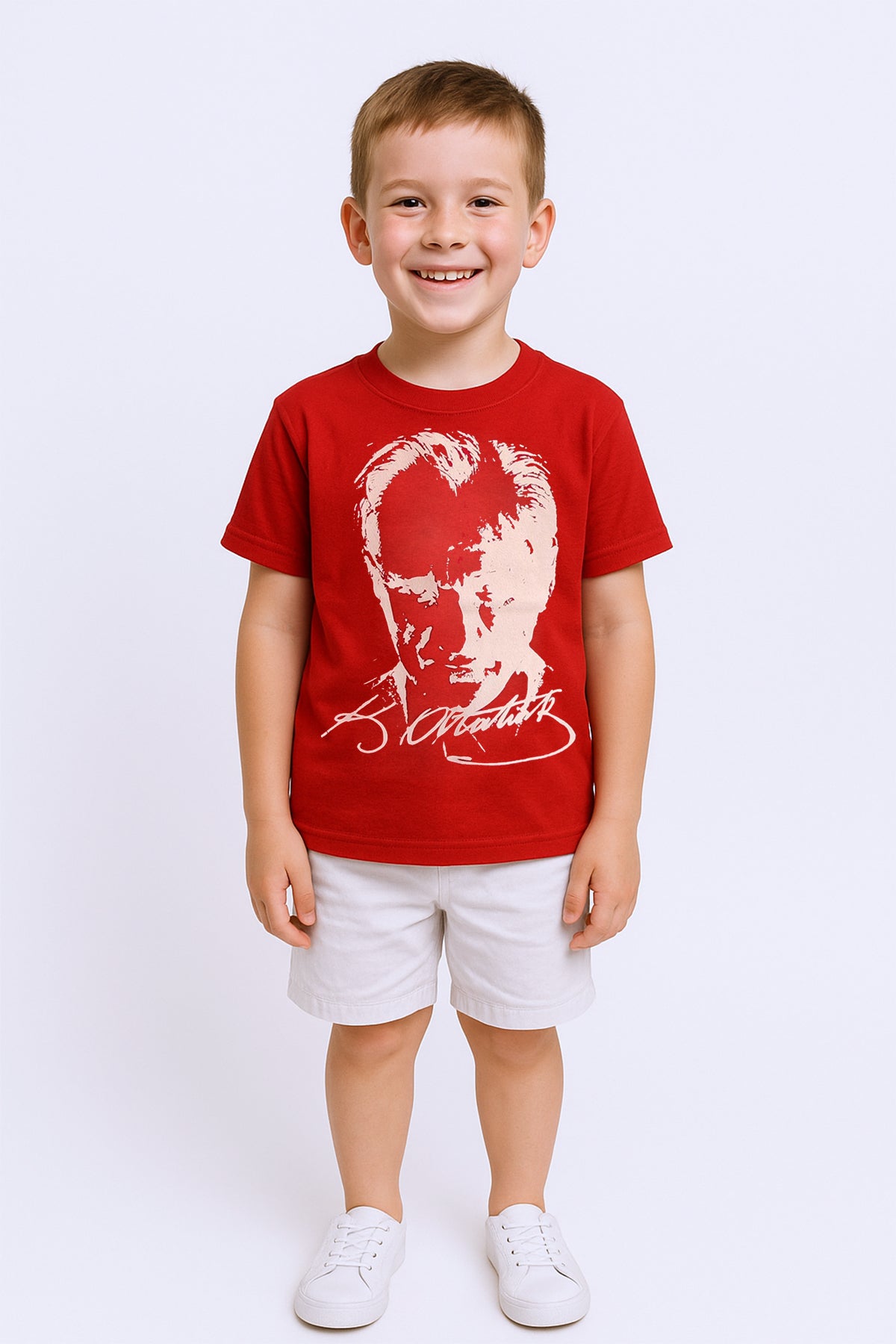 ÇOCUK ATATÜRK AYYILDIZ BASKILI TSHİRT KISA KOLLU A62