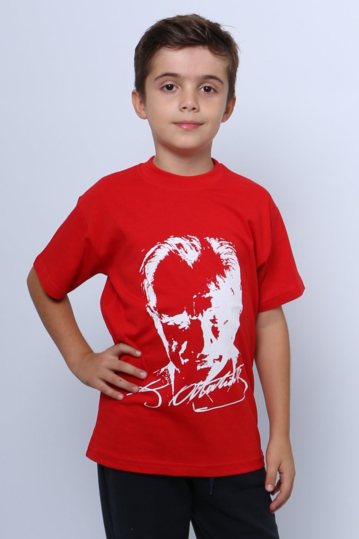 ÇOCUK ATATÜRK AYYILDIZ BASKILI TSHİRT KISA KOLLU A62