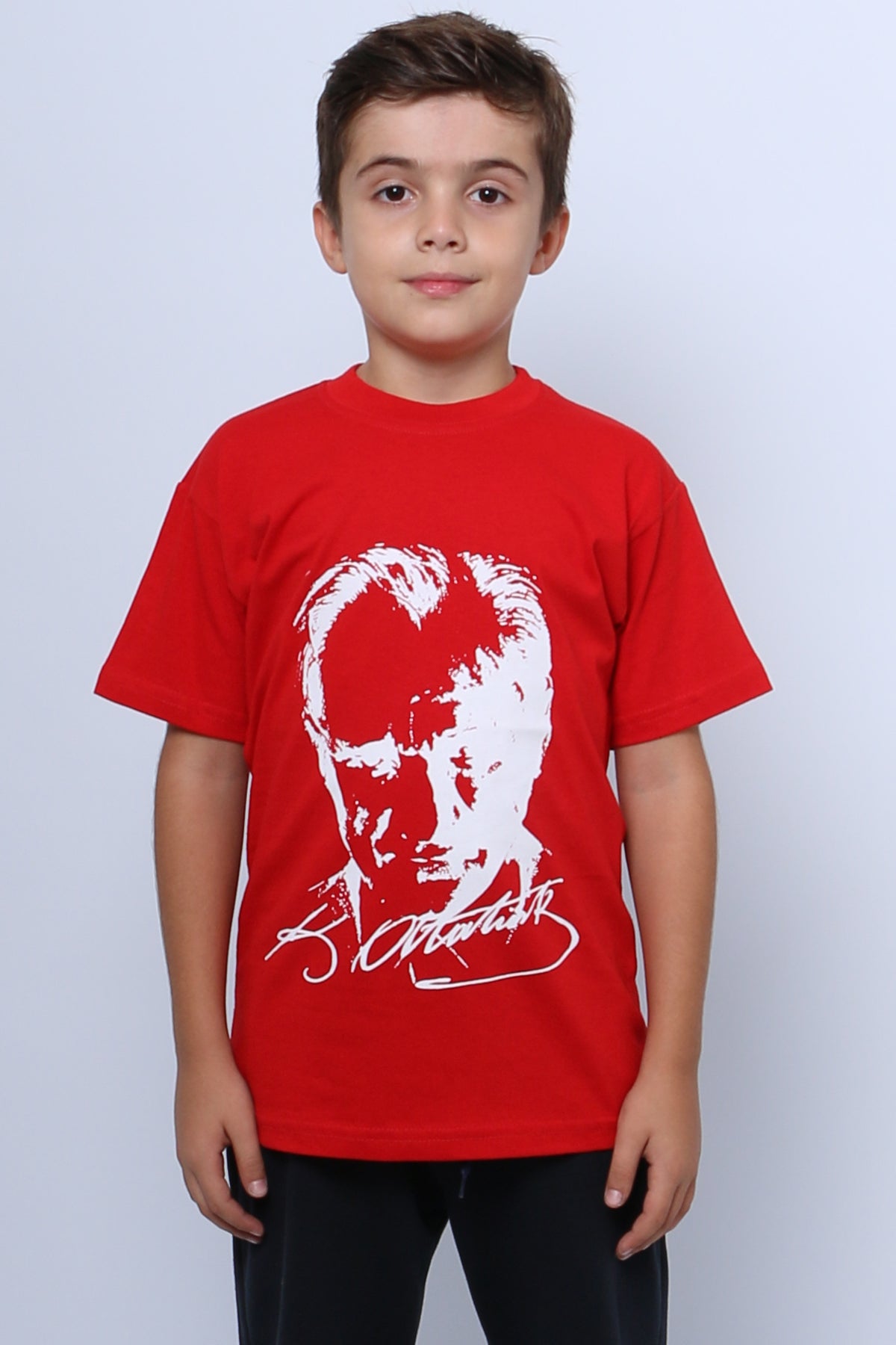 ÇOCUK ATATÜRK AYYILDIZ BASKILI TSHİRT KISA KOLLU A62