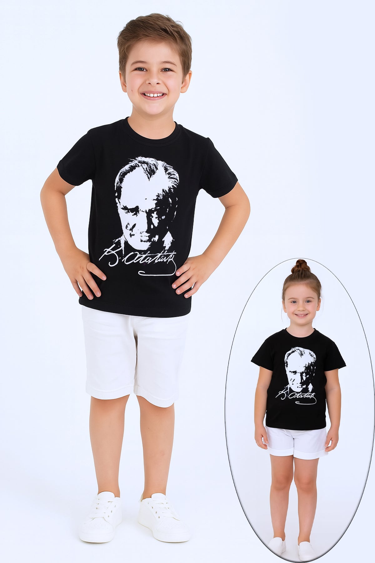 ÇOCUK ATATÜRK AYYILDIZ BASKILI TSHİRT KISA KOLLU A62