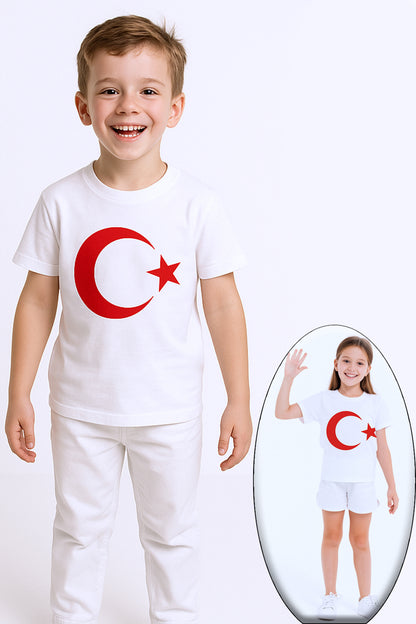 ÇOCUK ATATÜRK AYYILDIZ BASKILI TSHİRT KISA KOLLU A62