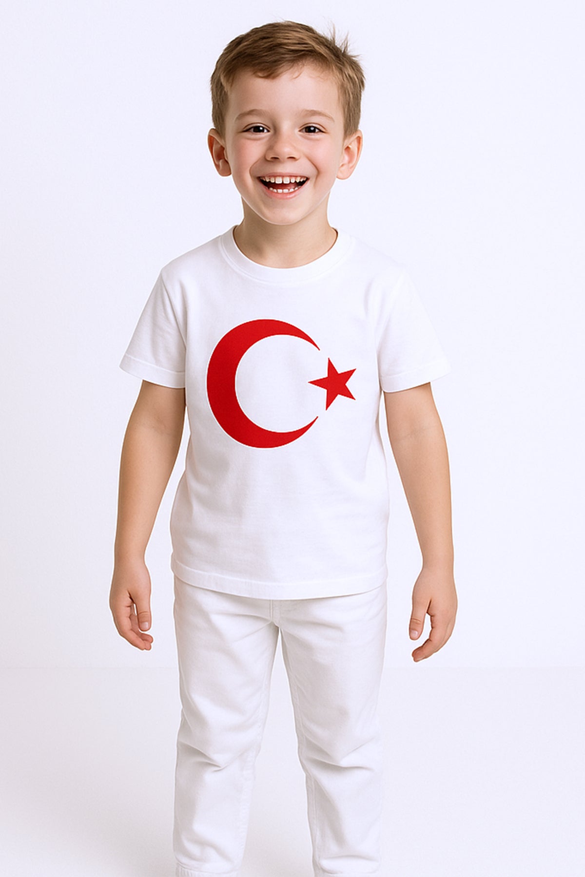 ÇOCUK ATATÜRK AYYILDIZ BASKILI TSHİRT KISA KOLLU A62
