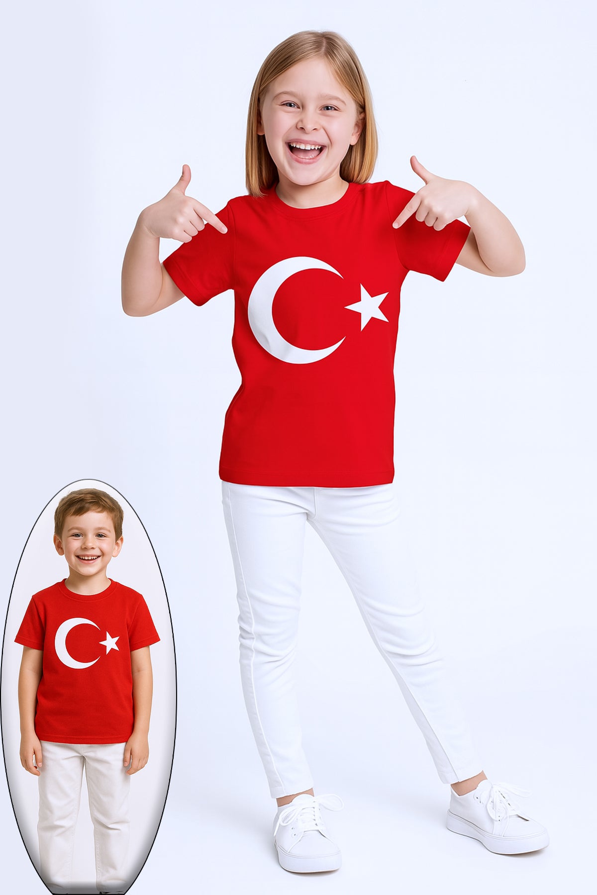 ÇOCUK ATATÜRK AYYILDIZ BASKILI TSHİRT KISA KOLLU A62