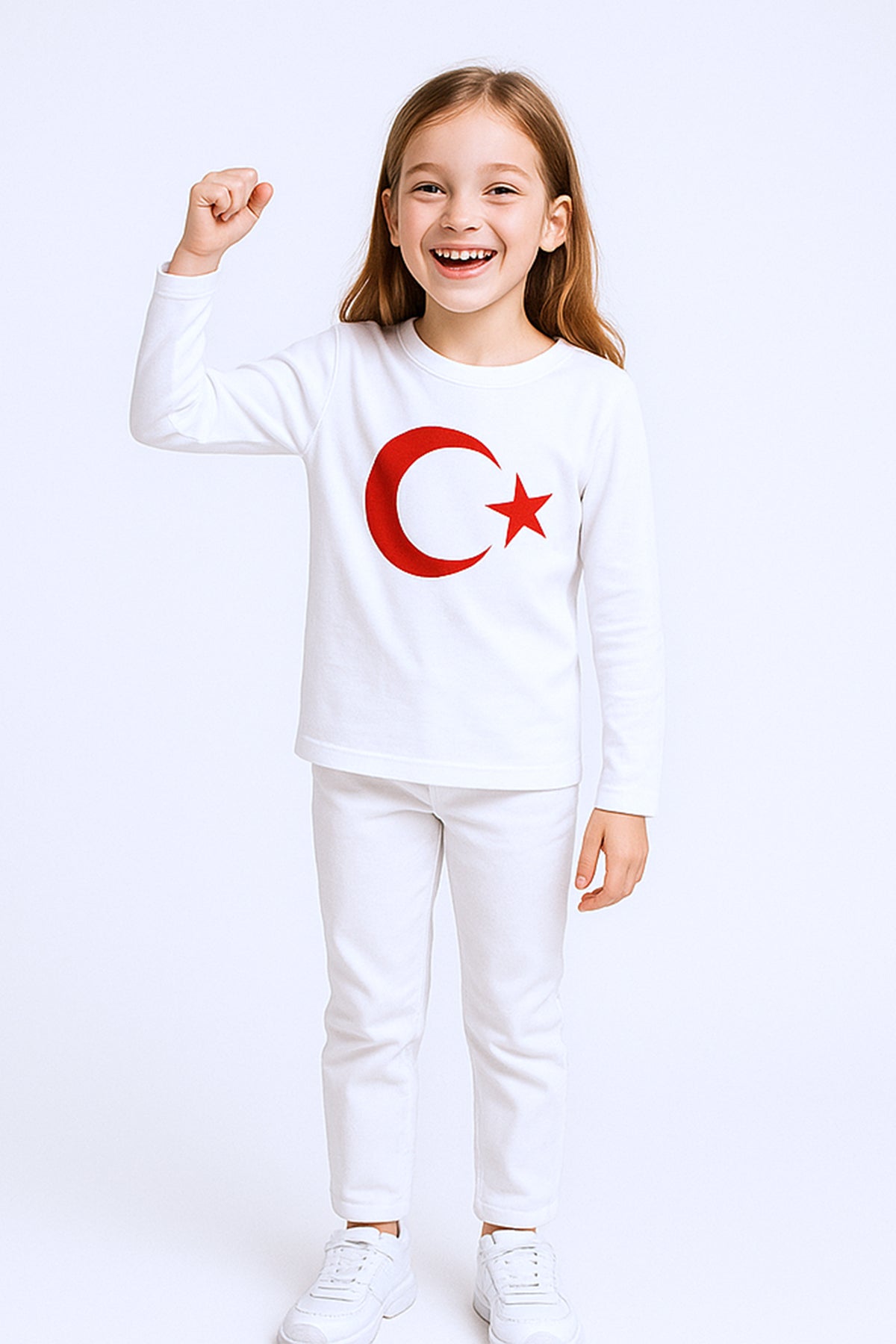 ÇOCUK AYYILDIZ BASKILI TSHİRT UZUN KOLLU A57