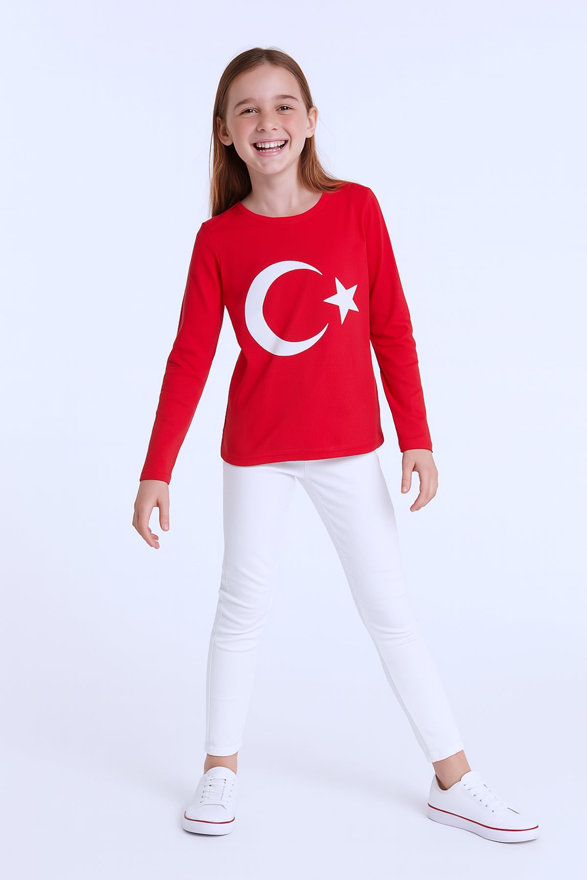 ÇOCUK AYYILDIZ BASKILI TSHİRT UZUN KOLLU A57