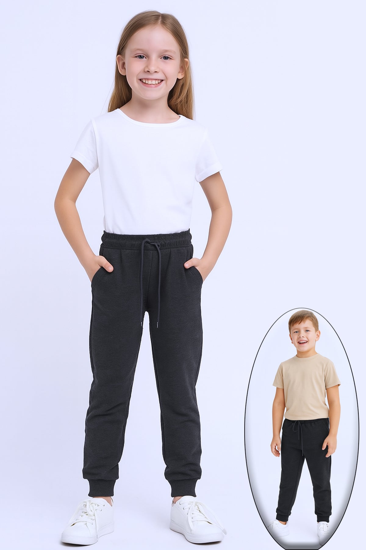 ÇOCUK UNİSEX OKUL EŞOFMAN ALTI RİBANALI C8