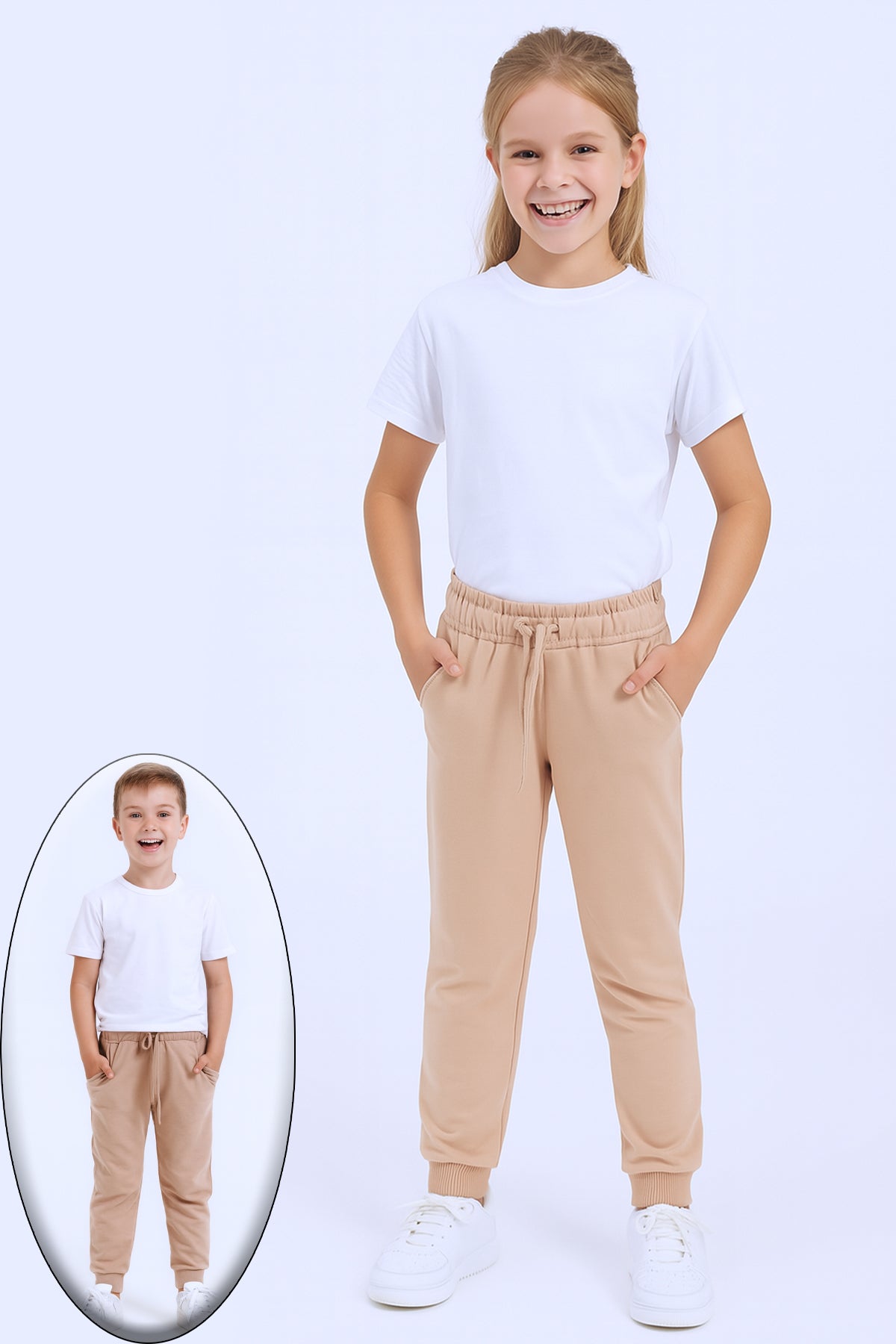 ÇOCUK UNİSEX OKUL EŞOFMAN ALTI RİBANALI C8