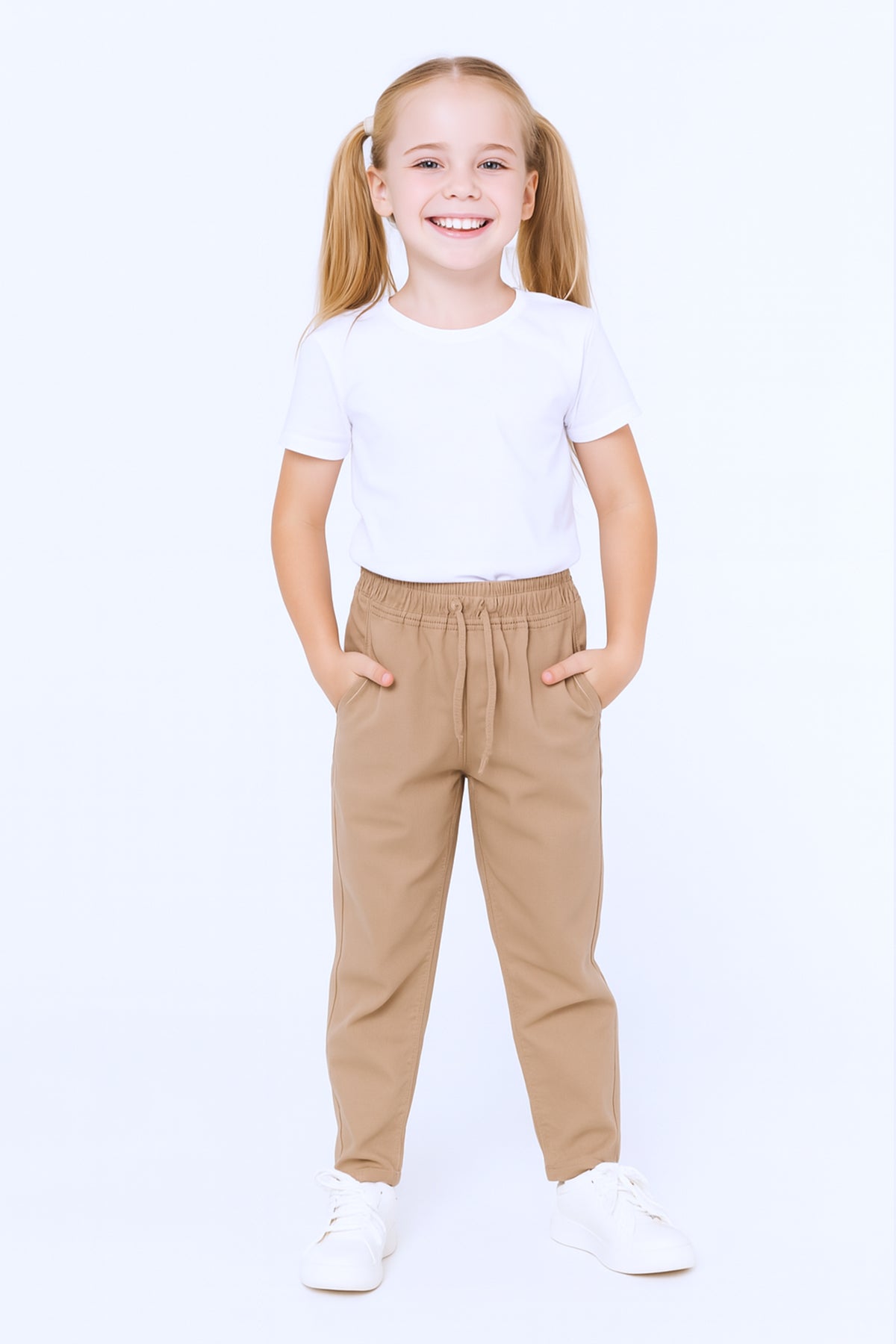 ÇOCUK UNİSEX OKUL PANTOLONU BELİ LASTİKLİ