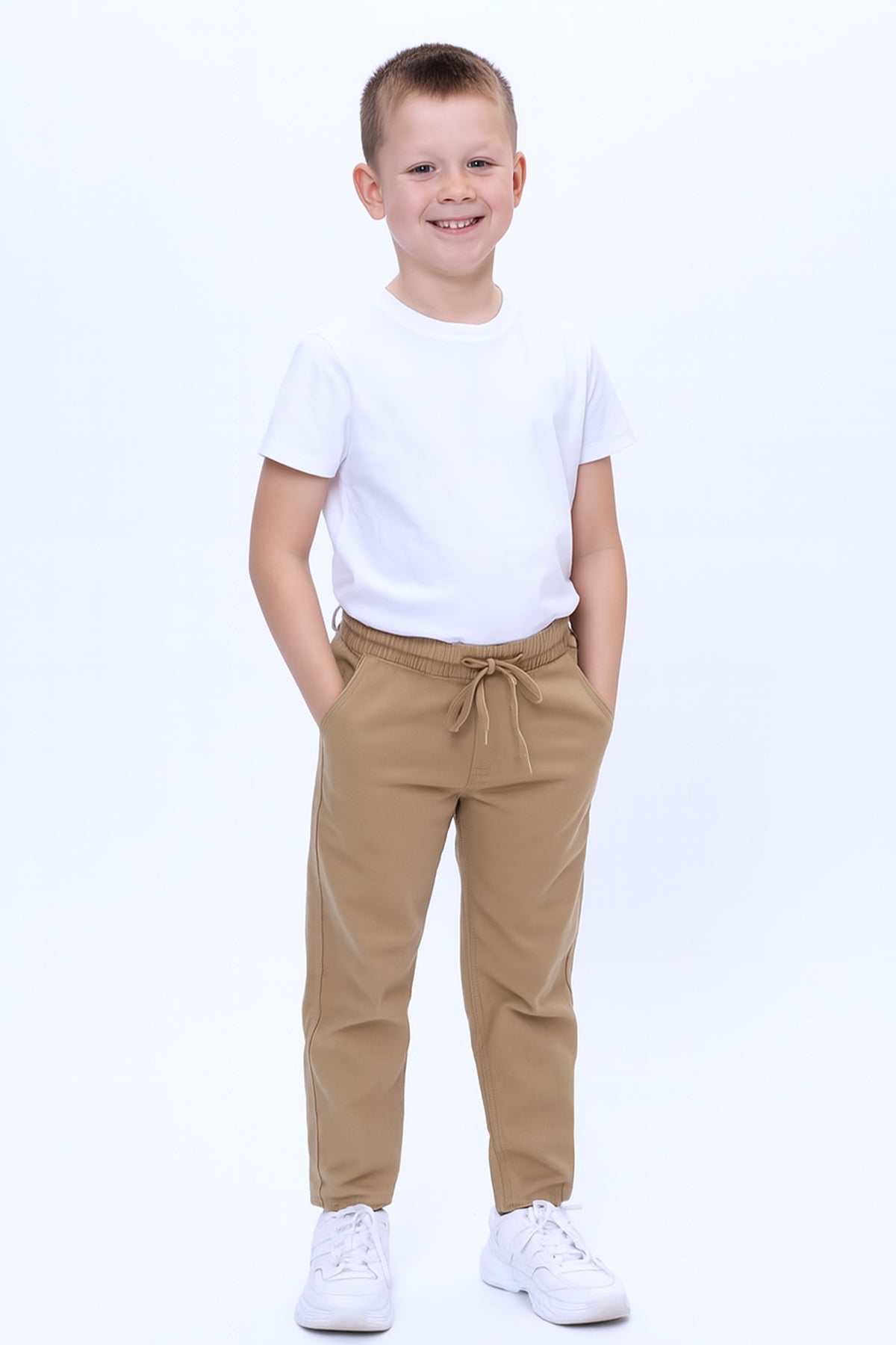 ÇOCUK UNİSEX OKUL PANTOLONU BELİ LASTİKLİ
