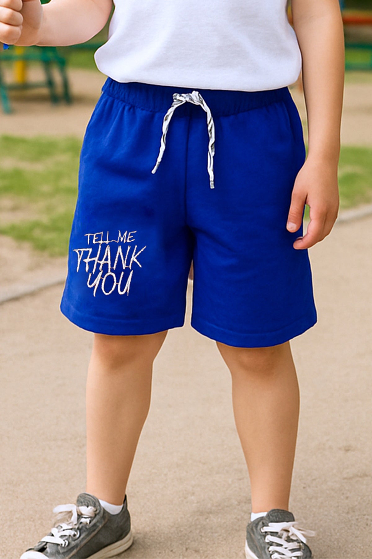 ERKEK ÇOCUK ŞORT CEPLİ DÜZ RENK YAZI BASKILI F29