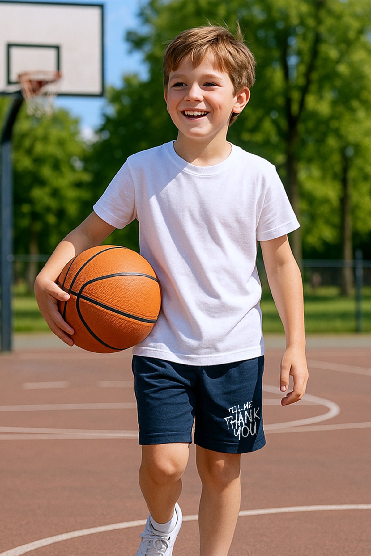 ERKEK ÇOCUK ŞORT CEPLİ DÜZ RENK YAZI BASKILI F29