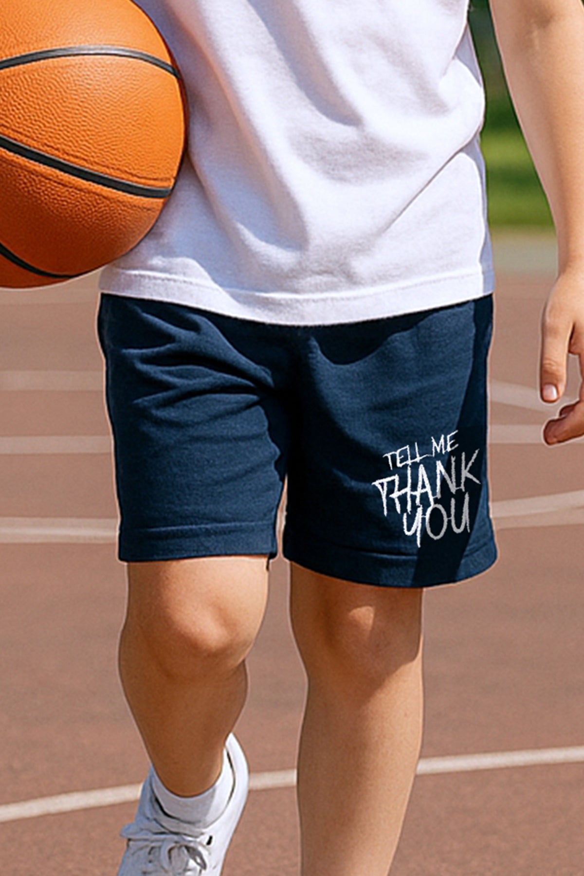 ERKEK ÇOCUK ŞORT CEPLİ DÜZ RENK YAZI BASKILI F29