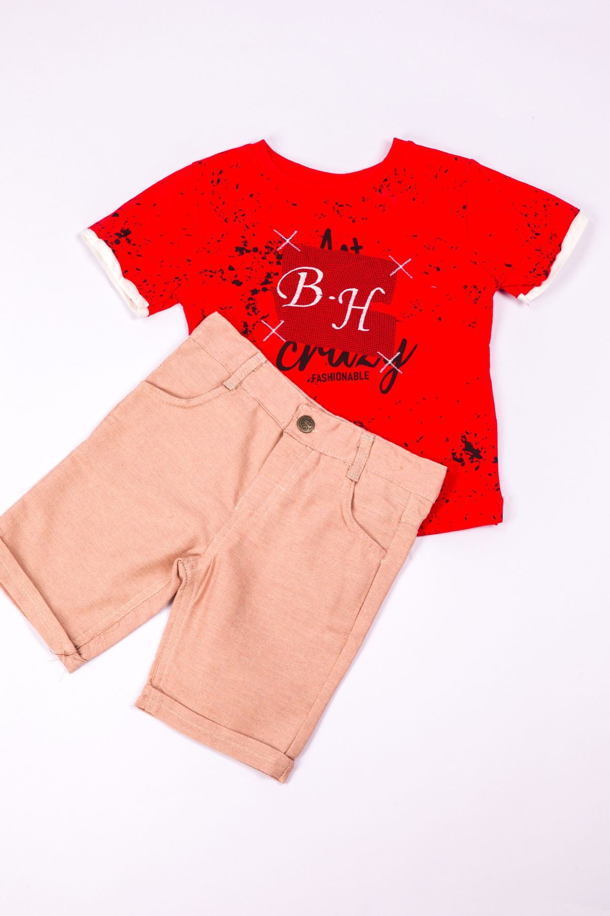 Erkek Çocuk Şortlu Takim Baskili A49 HCM00049