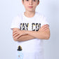ERKEK ÇOCUK TİŞÖRT STAY COOL BASKILI BİSİKLET YAKA F18