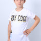 ERKEK ÇOCUK TİŞÖRT STAY COOL BASKILI BİSİKLET YAKA F18