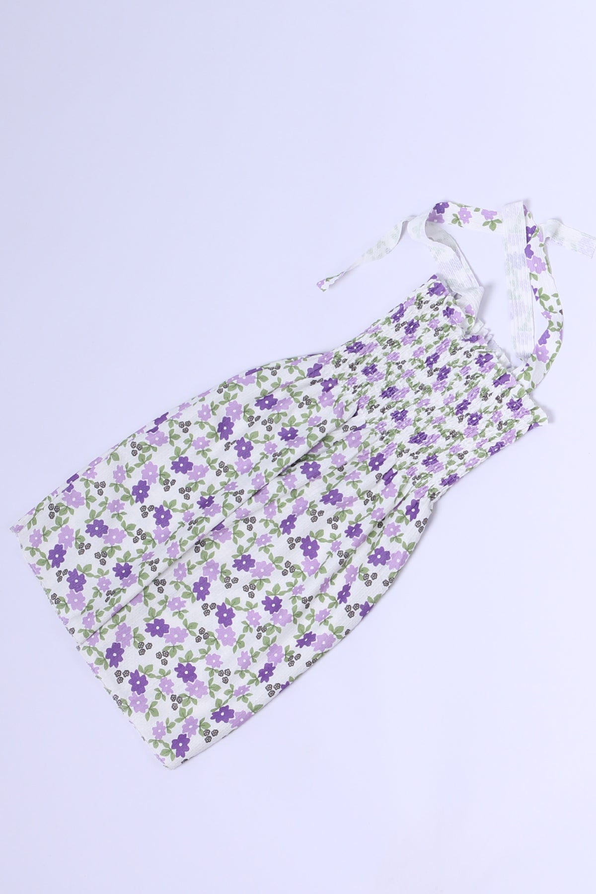 KIZ ÇOCUK ASKILI ELBİSE ÇİÇEK DESENLİ B35 HCM00119