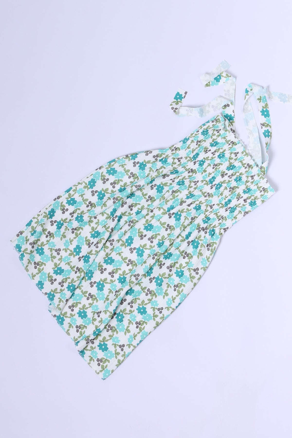 KIZ ÇOCUK ASKILI ELBİSE ÇİÇEK DESENLİ B35 HCM00119