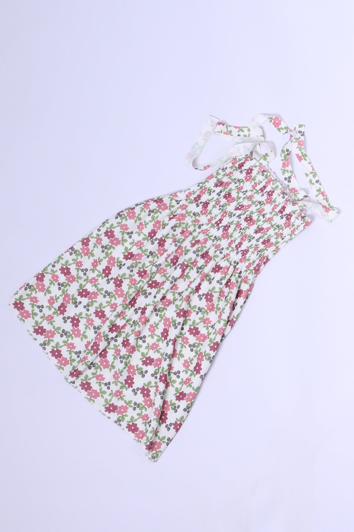 KIZ ÇOCUK ASKILI ELBİSE ÇİÇEK DESENLİ B35 HCM00119