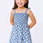KIZ ÇOCUK ASKILI ELBİSE ÇİÇEK DESENLİ B35 HCM00119
