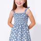 KIZ ÇOCUK ASKILI ELBİSE ÇİÇEK DESENLİ B35 HCM00119