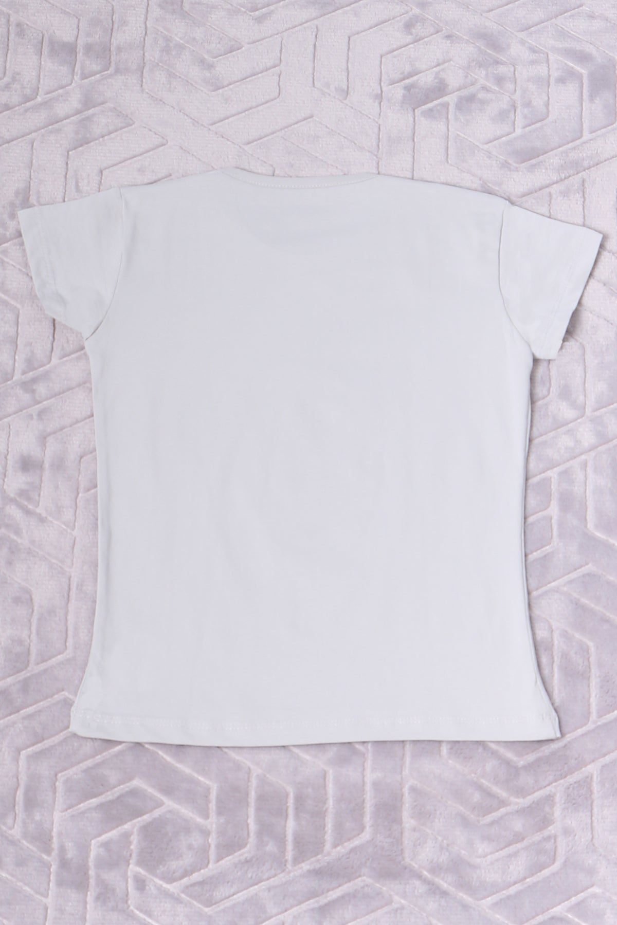 KIZ ÇOCUK TSHİRT PİSTACHİO BASKILI BİSİKLET YAKA E2